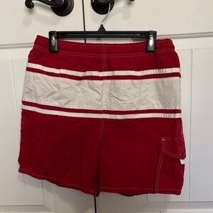 Prospirit Red and White Men's Board Shorts